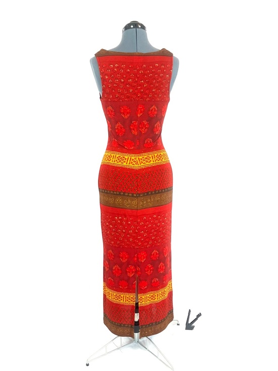 Knapp Studio red/orange stretch maxi M 117 - Picture 2 of 5